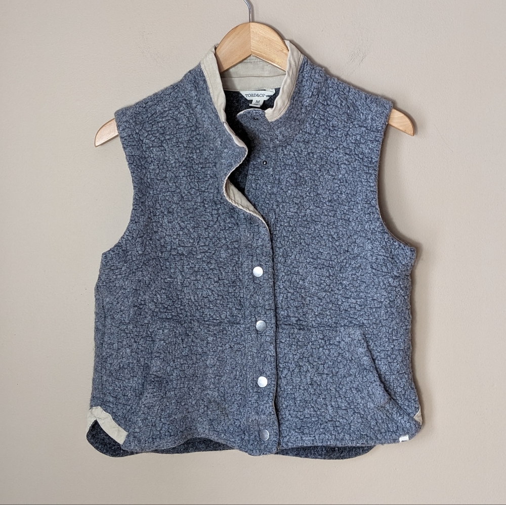 Toad & Co Sheridan Wool Blend Sherpa Vest Medium